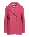 Caractere Caractère Woman Coat Magenta Size 8 Virgin Wool, Recycled Polyacrylic In Magenta