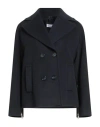 Caractere Caractère Woman Coat Navy Size 14 Wool, Polyamide, Cashmere In Blue