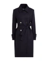Caractere Caractère Woman Coat Navy Size 6 Virgin Wool, Polyamide In Blue
