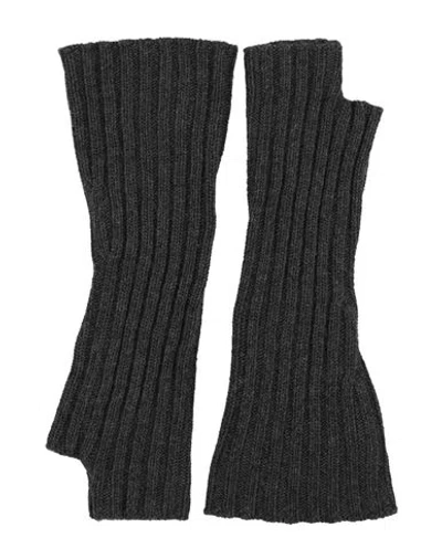 Caractere Caractère Woman Gloves Charcoal Size Onesize Viscose, Wool, Polyamide, Cashmere In Grey