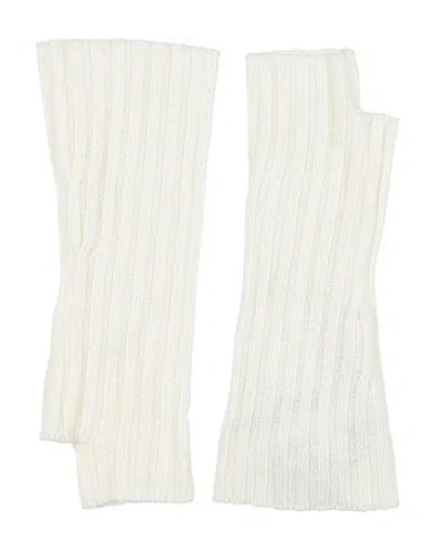 Caractere Caractère Woman Gloves Cream Size Onesize Viscose, Wool, Polyamide, Cashmere In White