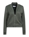 Caractere Caractère Woman Jacket Dark Green Size 10 Polyester, Metal, Elastane In Green