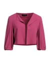 Caractere Caractère Woman Jacket Magenta Size 14 Viscose, Polyester