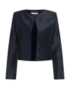 Caractere Caractère Woman Jacket Midnight Blue Size 12 Polyester In Blue