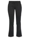 Caractere Caractère Woman Pants Black Size 32 Cotton, Elastane
