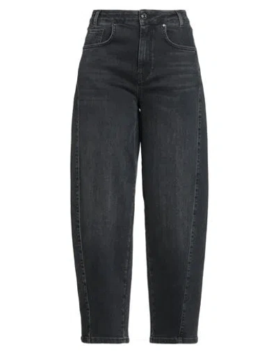 Caractere Caractère Woman Jeans Black Size 34 Cotton, Polyester, Elastane