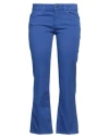 Caractere Caractère Woman Jeans Bright Blue Size 32 Cotton, Elastane