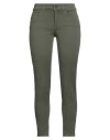 Caractere Caractère Woman Jeans Military Green Size 32 Cotton, Elastane