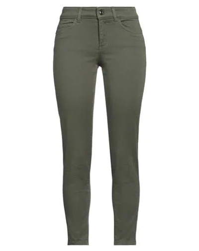 Caractere Caractère Woman Jeans Military Green Size 32 Cotton, Elastane