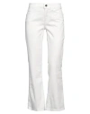 Caractere Caractère Woman Jeans White Size 30 Cotton, Elastane In White