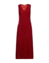 Caractere Caractère Woman Maxi Dress Brick Size 4 Polyester In Red