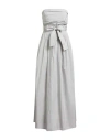 Caractere Caractère Woman Maxi Dress Light Grey Size 6 Polyester In Gray