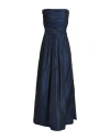 Caractere Caractère Woman Maxi Dress Navy Size 8 Polyester In Blue
