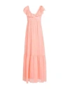 Caractere Caractère Woman Maxi Dress Salmon Pink Size 10 Viscose, Silk In Salmon Pink