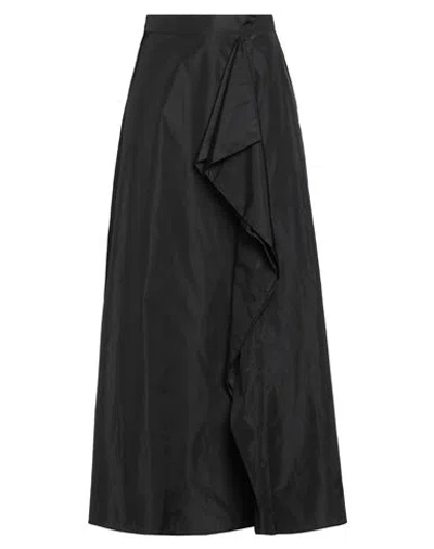 Caractere Caractère Woman Maxi Skirt Black Size 12 Polyester