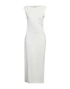 Caractere Caractère Woman Midi Dress Ivory Size 8 Viscose, Polyamide, Elastane In White