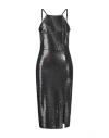 Caractere Caractère Woman Midi Dress Silver Size M Polyamide, Metallic Fiber, Elastane In Silver