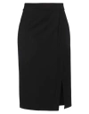 Caractere Caractère Woman Midi Skirt Black Size 14 Viscose, Polyamide, Elastane