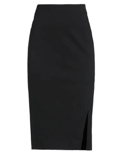 Caractere Caractère Woman Midi Skirt Black Size 2 Viscose, Polyamide, Elastane In Black