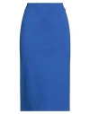 Caractere Caractère Woman Midi Skirt Bright Blue Size 8 Viscose, Polyamide, Elastane