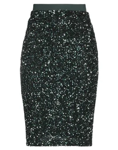 Caractere Caractère Woman Midi Skirt Dark Green Size 8 Polyester, Elastane, Polyamide, Viscose