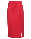 Caractere Caractère Woman Midi Skirt Red Size 14 Viscose, Polyamide, Elastane