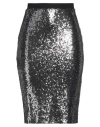 Caractere Caractère Woman Midi Skirt Silver Size 10 Polyester, Polyamide, Viscose, Elastane In Silver