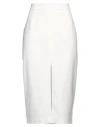 Caractere Caractère Woman Midi Skirt White Size 4 Polyester, Viscose, Elastane