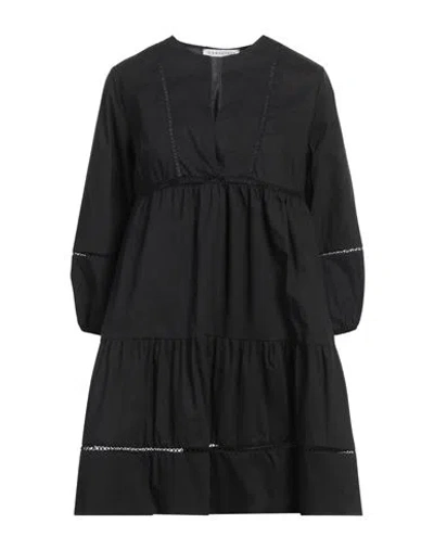 Caractere Caractère Woman Mini Dress Black Size 8 Cotton