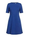 Caractere Caractère Woman Mini Dress Blue Size 10 Viscose, Polyamide, Elastane