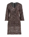 Caractere Caractère Woman Mini Dress Bronze Size 4 Polyester In Yellow