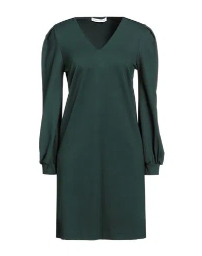 Caractere Caractère Woman Mini Dress Dark Green Size 4 Viscose, Polyamide, Elastane