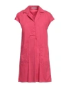 Caractere Caractère Woman Mini Dress Fuchsia Size 14 Cotton In Pink