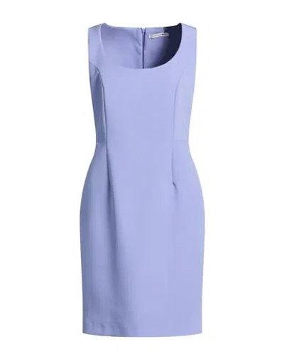 Caractere Caractère Woman Mini Dress Lilac Size 14 Polyester, Elastane In Blue