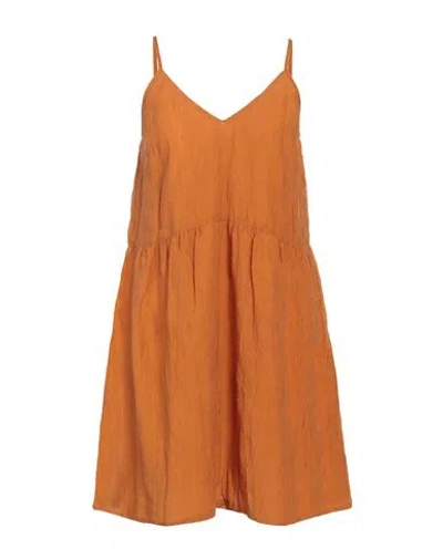 Caractere Caractère Woman Mini Dress Orange Size 8 Lyocell, Polyester