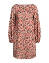 Caractere Caractère Woman Mini Dress Sand Size 6 Viscose, Polyester, Elastane In Beige