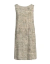 Caractere Caractère Woman Mini Dress Sand Size Xl Viscose, Elastane In Neutral