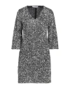 Caractere Caractère Woman Mini Dress Silver Size 8 Polyester