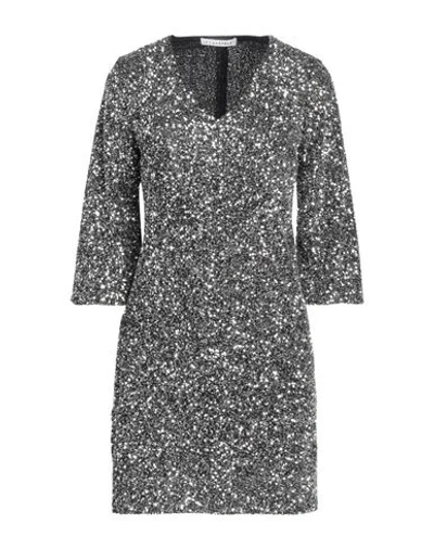 Caractere Caractère Woman Mini Dress Silver Size 8 Polyester