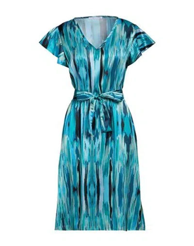 Caractere Caractère Woman Mini Dress Turquoise Size 6 Polyester, Elastane In Blue