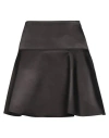 Caractere Caractère Woman Mini Skirt Black Size 12 Polyester, Elastane In Brown