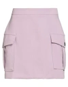 Caractere Caractère Woman Mini Skirt Lilac Size 10 Polyester, Viscose, Elastane In Purple