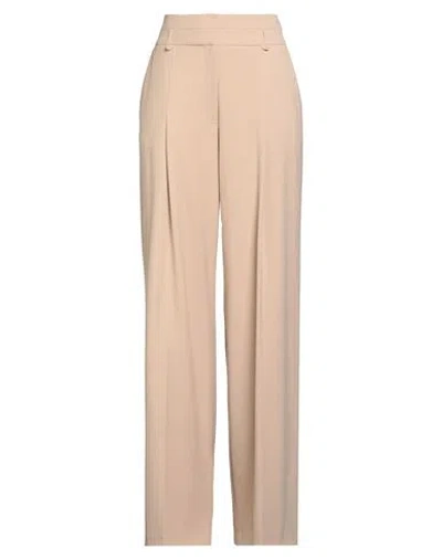 Caractere Caractère Woman Pants Beige Size 12 Polyester, Viscose, Elastane In Pink