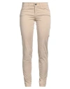 Caractere Caractère Woman Pants Beige Size 32 Cotton, Elastane