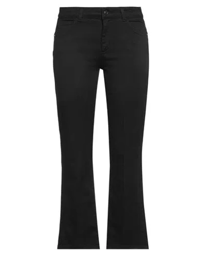 CARACTERE CARACTÈRE WOMAN PANTS BLACK SIZE 32 COTTON, ELASTANE