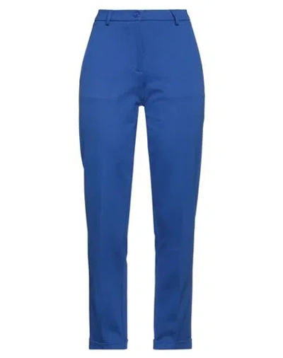 Caractere Caractère Woman Pants Blue Size 8 Viscose, Polyamide, Elastane