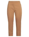Caractere Caractère Woman Pants Brown Size 12 Cotton, Polyester, Elastane In Brown