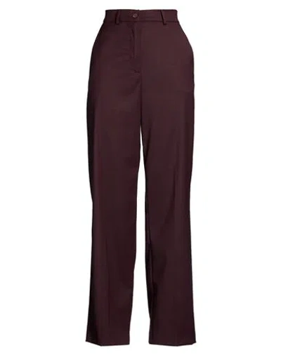 Caractere Caractère Woman Pants Burgundy Size 10 Polyester, Wool, Viscose, Elastane In Red