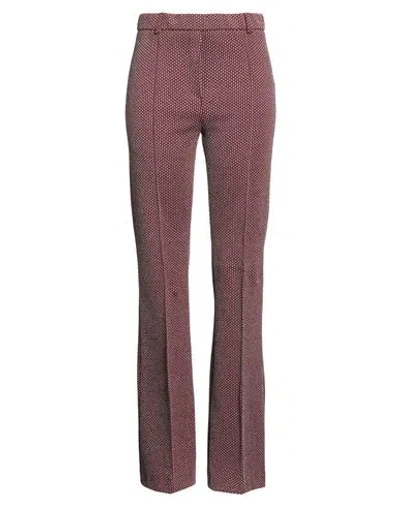 Caractere Caractère Woman Pants Burgundy Size 4 Cotton, Polyester, Elastane