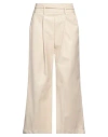 Caractere Caractère Woman Pants Cream Size 14 Polyester, Polyurethane In White
